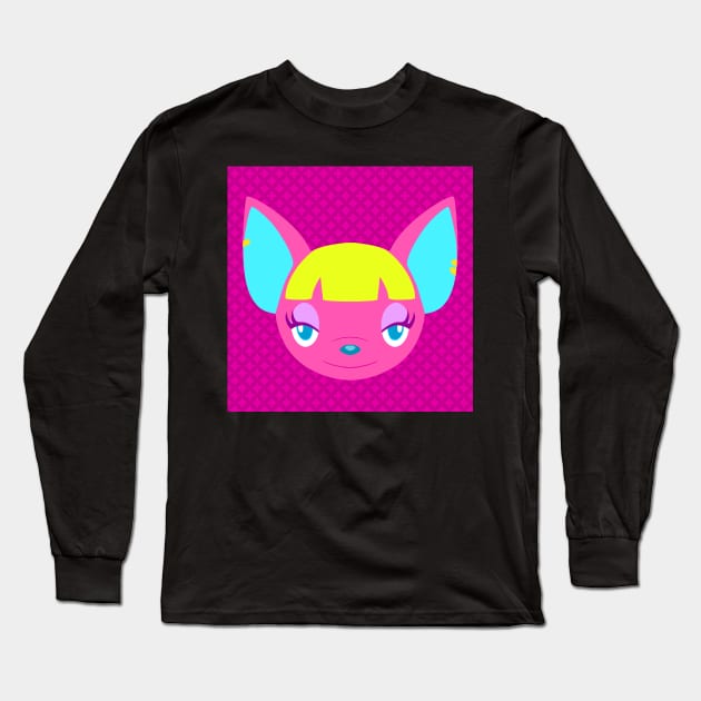 Fuchsia ACNH w/ Background Long Sleeve T-Shirt by Apeiro-phobiac